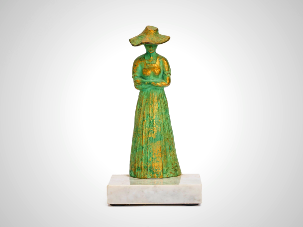 Vintage Italian Bronze & Marble Bookend - Elegant Desk Decor