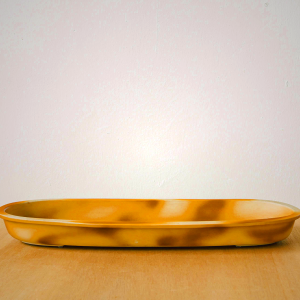 Ikebana Vessel - Ceramic Flower Arrangement Base & Tray for Japanese Art