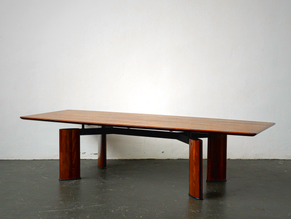 Karimoku Vivente Living Table - Rosewood & Steel Design
