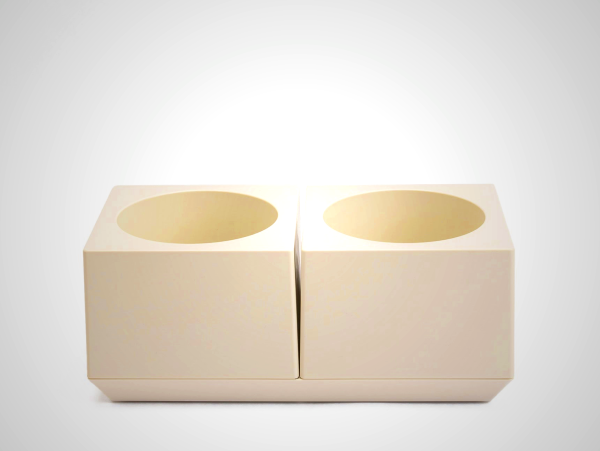 Marutomi Pot Pair Cubic - Modern Indoor Planter Set