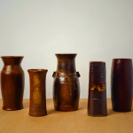 Vintage Ikebana Vases Set of 5 - Japanese Ceramic Floral Containers