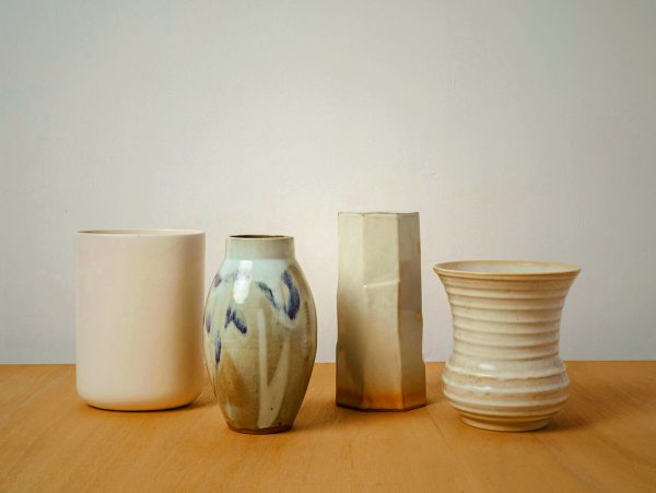 Vintage Ikebana Vases - Authentic Japanese Ceramic Floral Containers