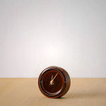 Sugy Two-Way Clock Amber Glaze | Handcrafted Ceramic Timepiece