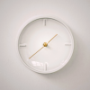 Sugy Glazed Ceramic Wall Clock - Milky White Glaze