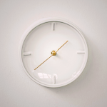 Sugy Glazed Ceramic Wall Clock - Milky White Glaze