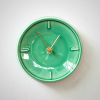 Sugy Pale Green Glazed Ceramic Clock - Handcrafted Japanese Pottery Timepiece