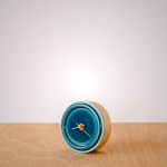 Sugy Two Way Clock Pale Blue Glaze - Handcrafted Ceramic Decor