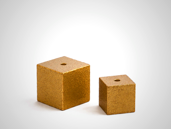 Gold Cube Incense Holder by Sumitani Saburo Shoten