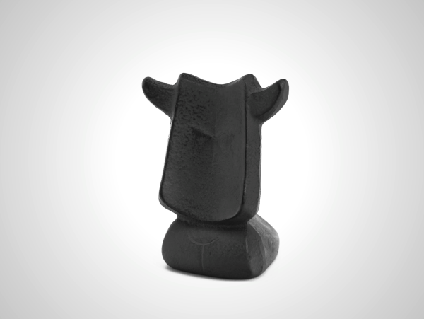 Nambu Tekki Bull Paperweight - Low Profile Cast Iron Desk Decor