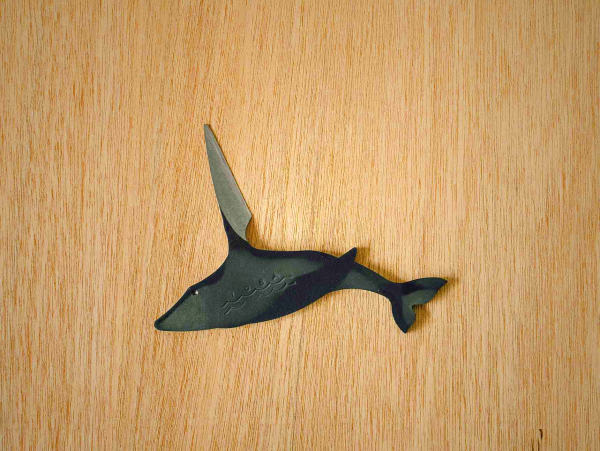 Tosa Whale Letter Opener - Handcrafted Iron Blade from Japan