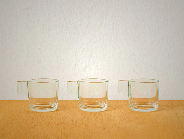 Vintage Glass Espresso Cups - Japanese Craftsmanship