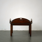 Vintage Mahogany Tray Living Table - Elegant 2-Piece Design