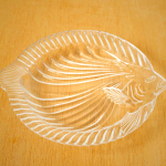 Vintage Soga Glass Fish Plates - Japanese Tableware