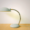 Vintage Gooseneck Table Lamp Light Grey
