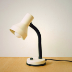 Vintage White Gooseneck Table Lamp for Task Lighting