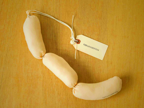 Yuki & Daughters White Sausage Ornament for Home Decor