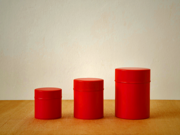 Kato Tin Cans Poinsettia Design - Airtight Storage for Tea & Snacks