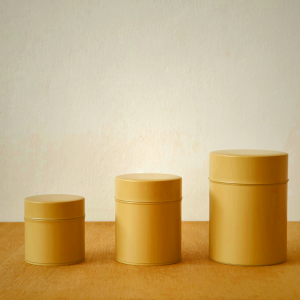 Kato Tin Cans Taupe - Airtight Storage for Tea & Snacks