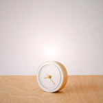 Sugy Two Way Clock with Milky White Glaze Ceramic Design