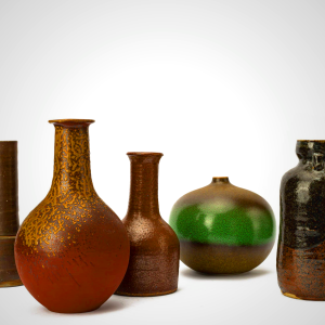 Vintage Ikebana Vases - Set of 5 Japanese Ceramic Containers for Floral Art & Home Decor