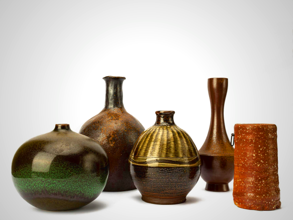 Vintage Ikebana Vases - Japanese Ceramic Floral Art Containers